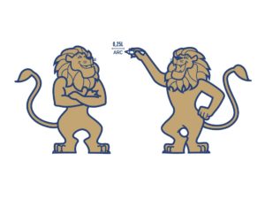 sérigraphie sur verre lions kronenbourg
