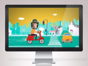 illustration RATP sécurité en scooter