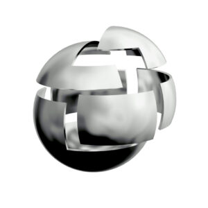 illustration sphère métallique