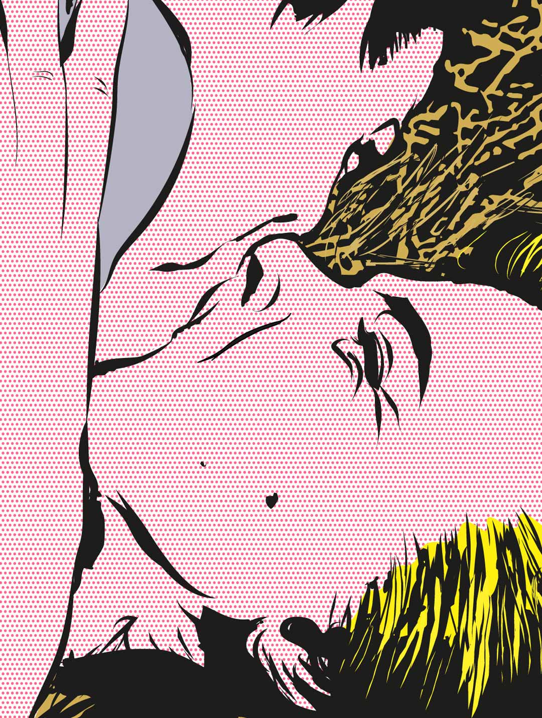 illustration d'un baiser forcé dans le film Goldfinger