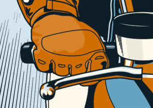 illustration d'un gant de motard