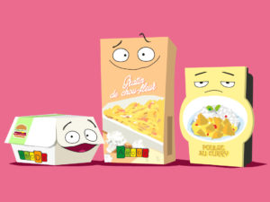Personnages packaging nutri-score