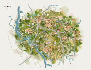 Carte illustrées du Pays d'Orange en Provence