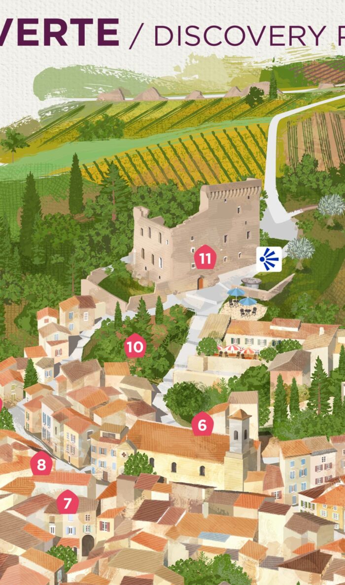 Illustration d'un plan de la ville de Chateauneuf-du-Pape